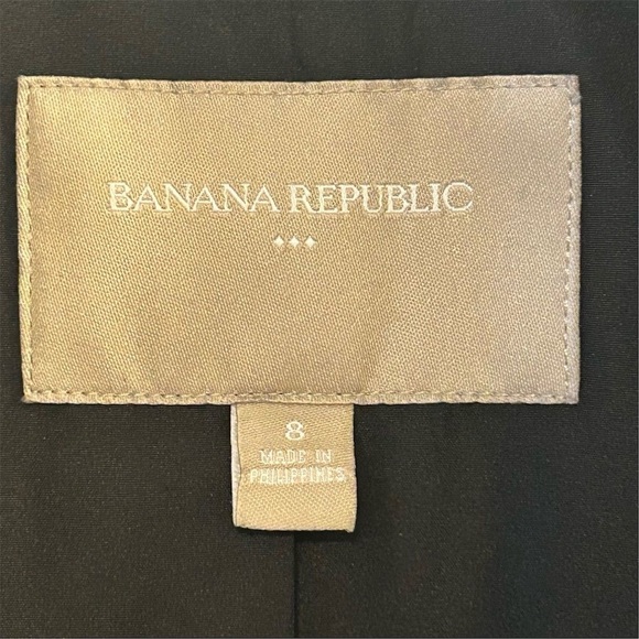 Banana Republic Women's Gray Polka Dot Blazer Size 8 Long Sleeve - Picture 5 of 12